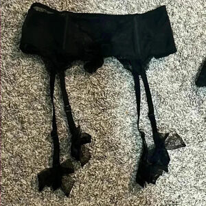 Victoria's Secret Black Garter Belt